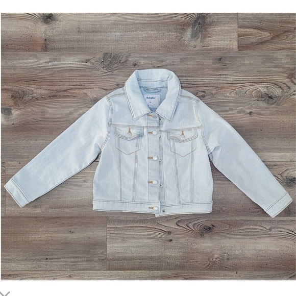 Old Navy Girls Size 4T Light Blue Button Front Stretch Denim Jean Jacket - NWT - Picture 4 of 8